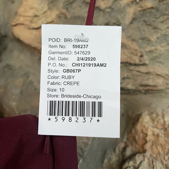 Amsale Dress (Color: Ruby) - Picture 5 of 6